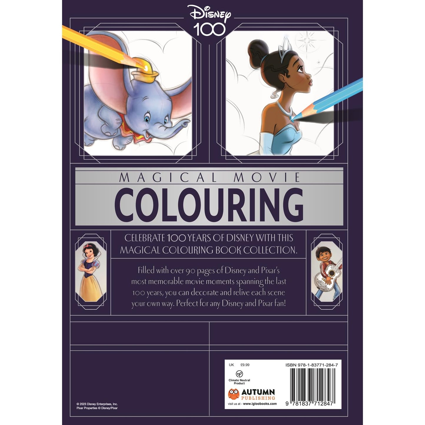 Disney: 100 Years of Disney Colouring Book cover