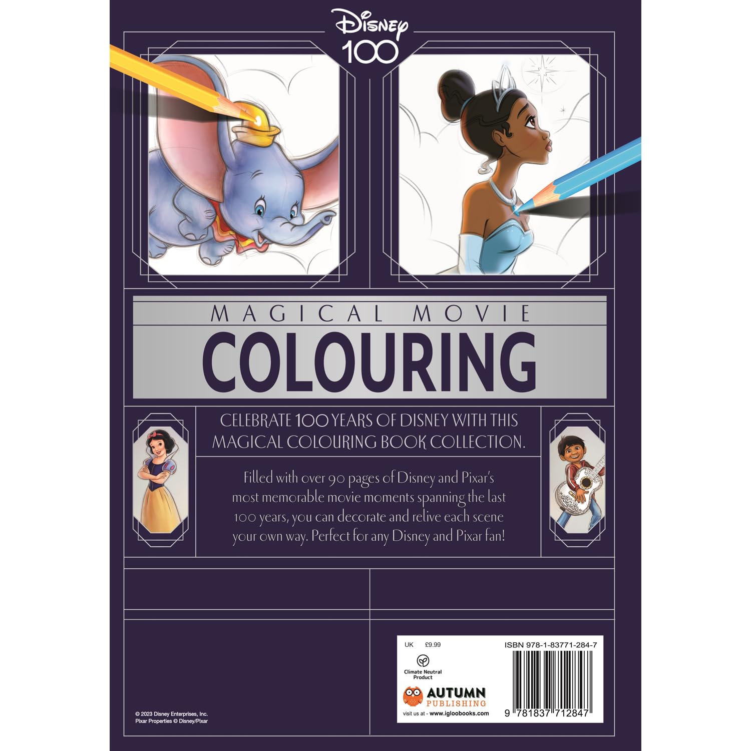 Disney: 100 Years of Disney Colouring Book cover