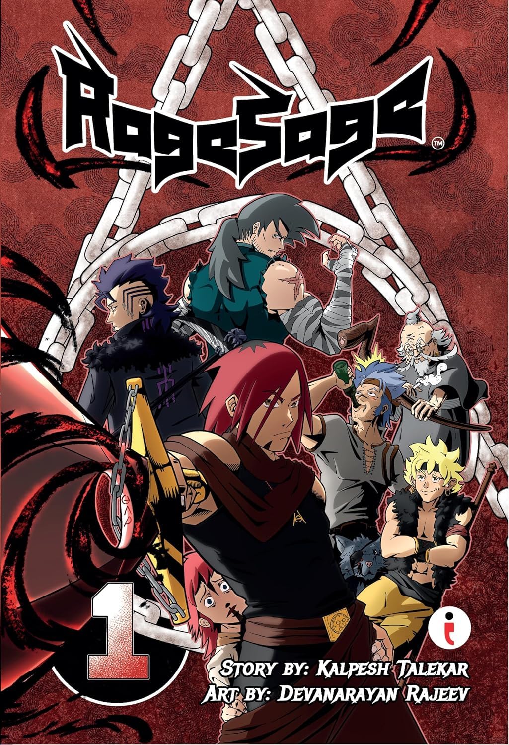 RageSage Vol. 1 manga cover by Kalpesh Talekar
