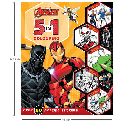 Marvel Avengers: 5-In-1 Colouring cover