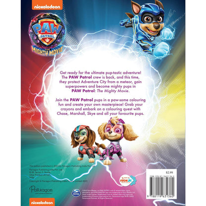 PAW Patrol The Mighty Movie Copy Colouring Book cover
