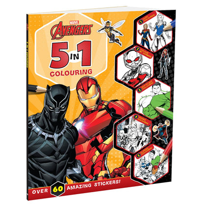 Marvel Avengers: 5-In-1 Colouring cover